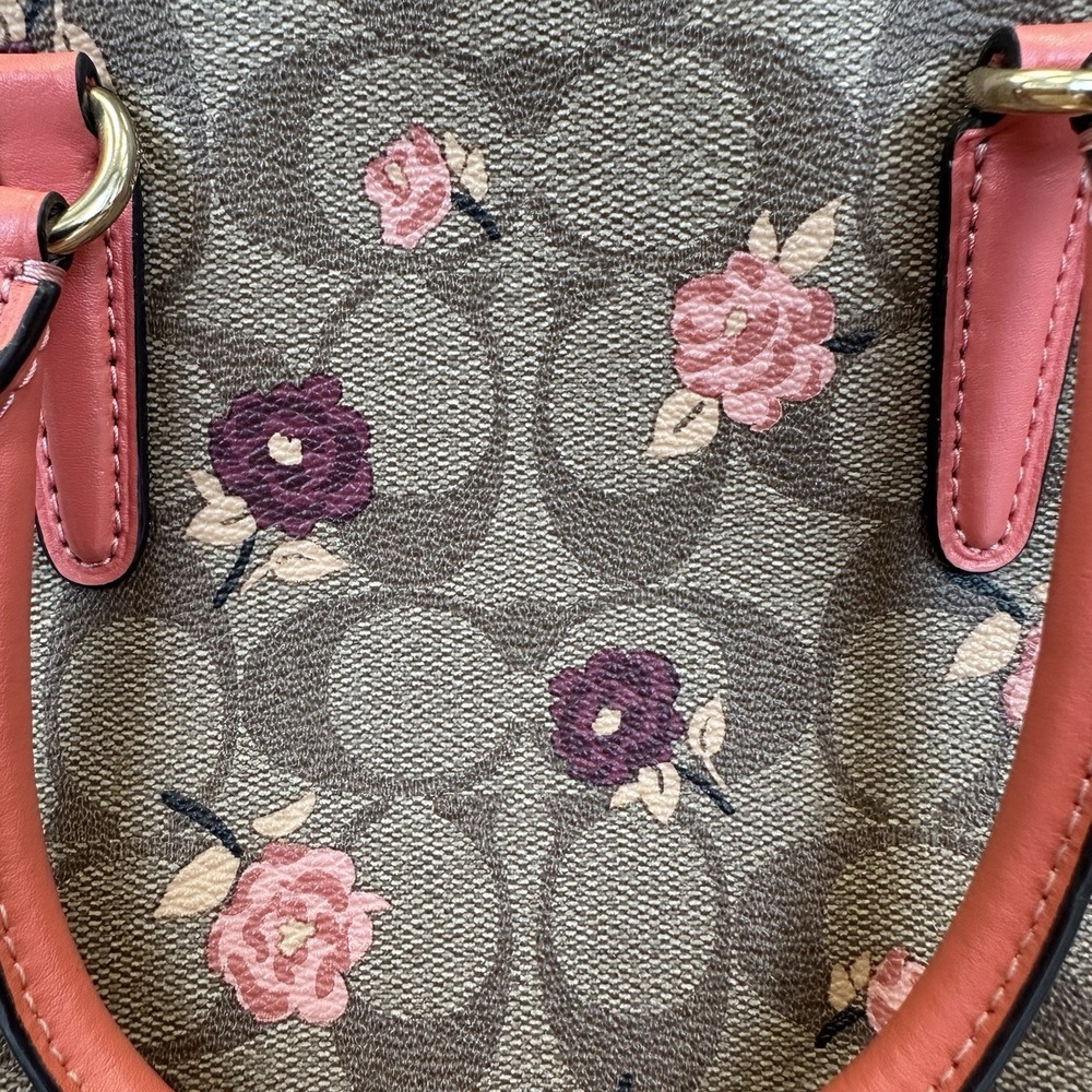 Coach Multicolor Floral Print Signature Coated Canvas and Leather Mini Surrey - Picture 4 of 10